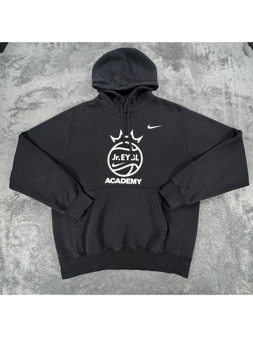 Nike Jr EYBL Academy Basketball Club Fleece Hoodie Mens M Black CJ1611-010